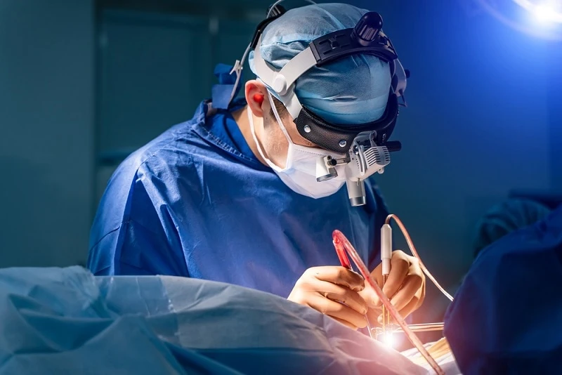 Surgeon,At,Work,In,Operating,Room.,Modern,Equipment,In,Operating