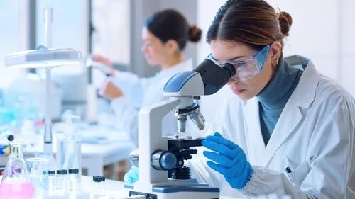 Young,Scientists,Conducting,Research,Investigations,In,A,Medical,Laboratory,,A