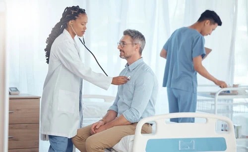 Doctor,,Stethoscope,Or,Man,With,Test,,Exam,Or,Patient,Healthcare